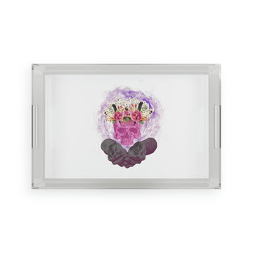 Flower Power Acrylic Tray