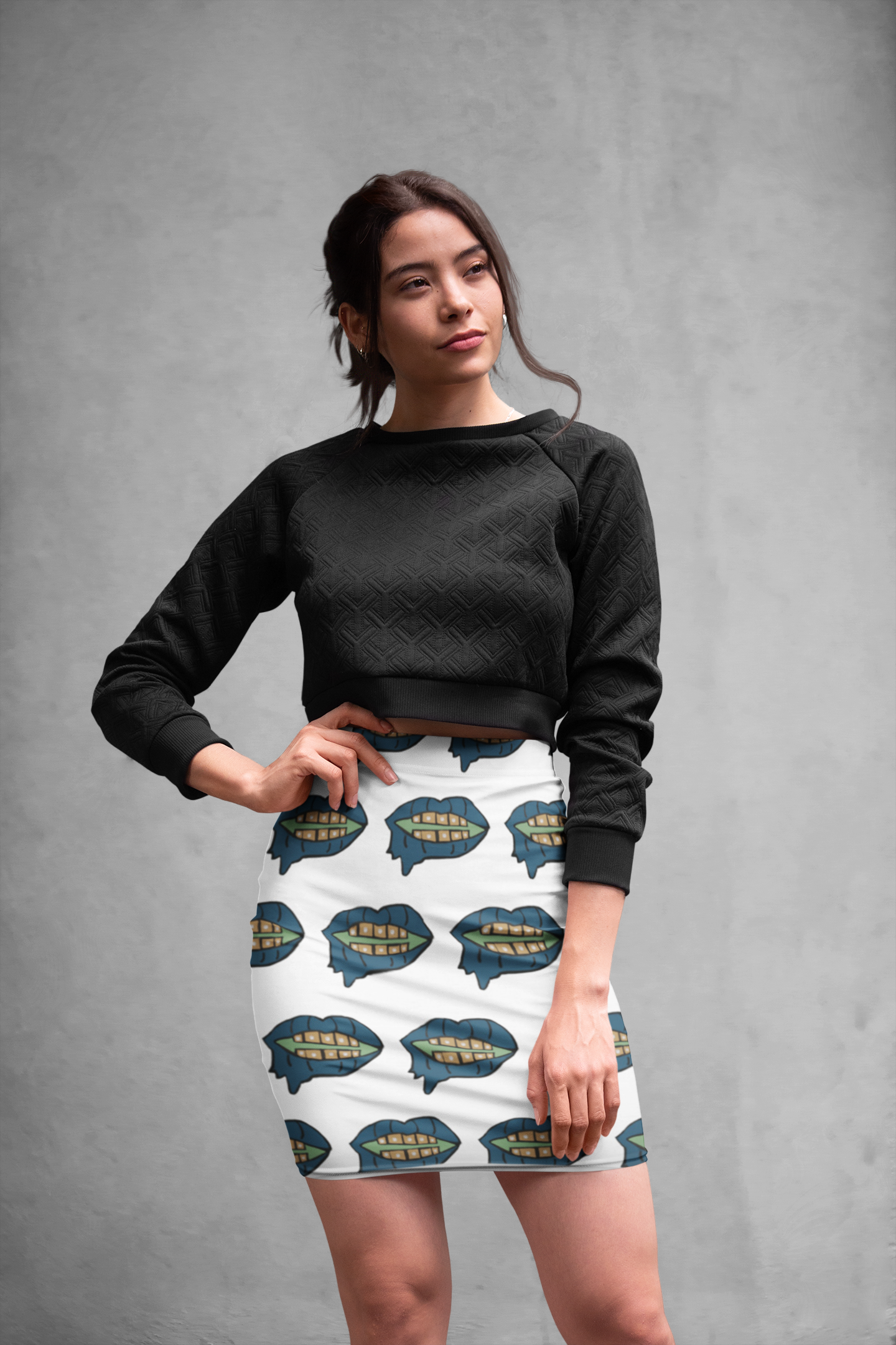 Grillz Pencil Skirt